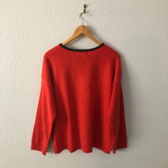 WILDFOX Red Dinner Party Vintage Tie Sweater NWT - Picture 3 of 5
